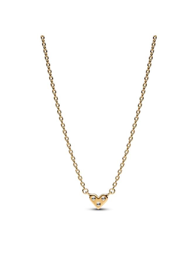 PANDORA Triple Stone Heart Collier Necklace - Image 2