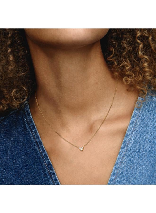 PANDORA Triple Stone Heart Collier Necklace - Image 4