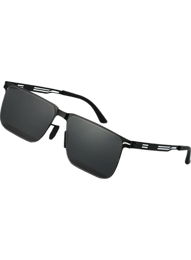 Shi Yun Shiyun Hd Sunglasses Men'S Driver Goggles Driving Sunglasses Blue Light Blocking Photochromic Polarized Black Grey Lens - Image 3
