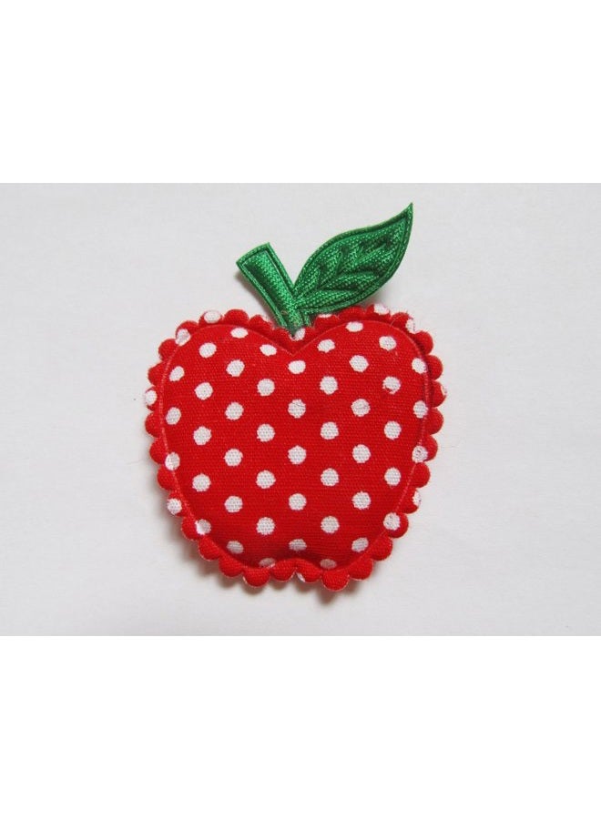 YYCRAFT Pack Of 50 Red 1.5" Dots Padded Apple X Mas Appliques - Image 2