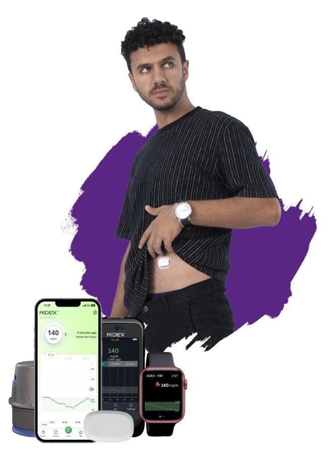 Diabetes Cloud - AiDEX CGM: 3 Sensors, 30-Day Continuous Glucose Monitoring - Image 1