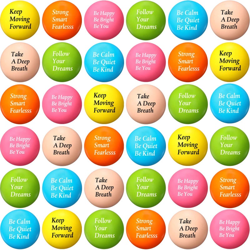 Aoriher 60 Pcs Motivational Stress Balls Quotes Inspirational Funny Colorful Foam Balls Hand Exercise Stress Relief Gifts for Office Small Anxiety Toys for Motivating Encouraging Supply(Classic) - Image 1