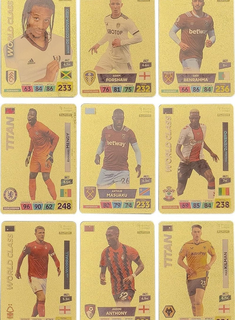 Maanys Football Star Cards Deck Box, World Cup 2022 Players Sticker Collection Pack of 55 Stickers (Gold) - Image 3