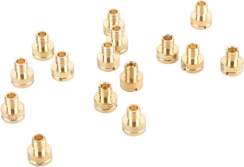 15 قطعة من مجموعة الرشاشات الرئيسية للمحرك، مناسبة لموديلات Mikuni N100 604 VM22 VM24 VM26 VM30، بأقطار رئيسية معدنية تتراوح بين 88 و150 مم، لمحركات الدراجات النارية ذات سعة 125 إلى 250 سي سي، مثالية كبديل قوي. - Image 1