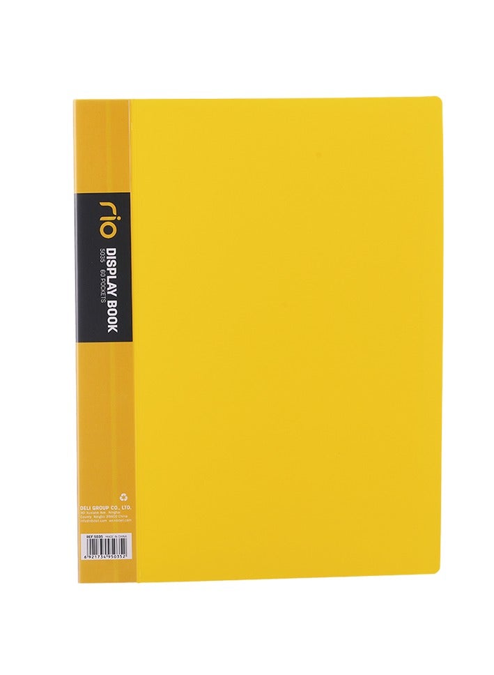 60-Pocket Display Book Yellow