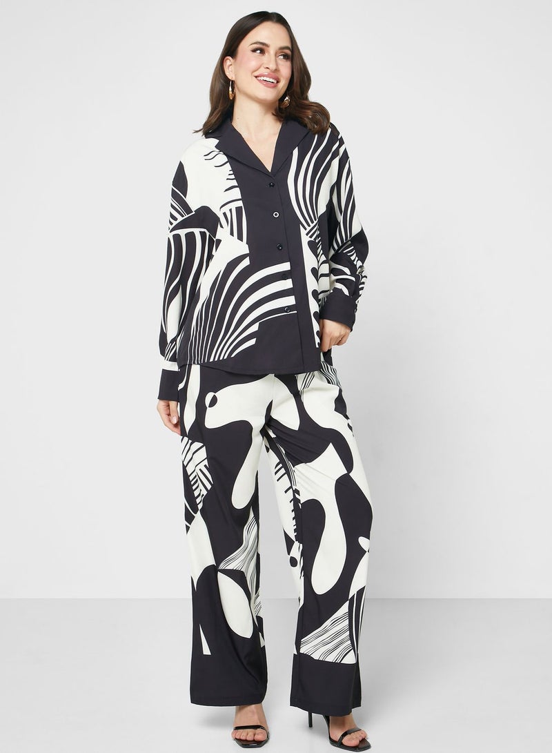 ايلا طقم بلوزة وبنطلون مطبوع - Image 5