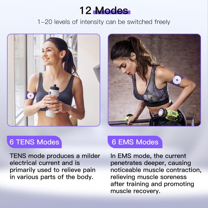 MASTOGO Wireless TENS & EMS Unit Back Pain Relief Massager - APP Controlled Bluetooth EMS Muscle Stimulator Machine for Back Shoulder Leg Neck Pain Relief - Image 5