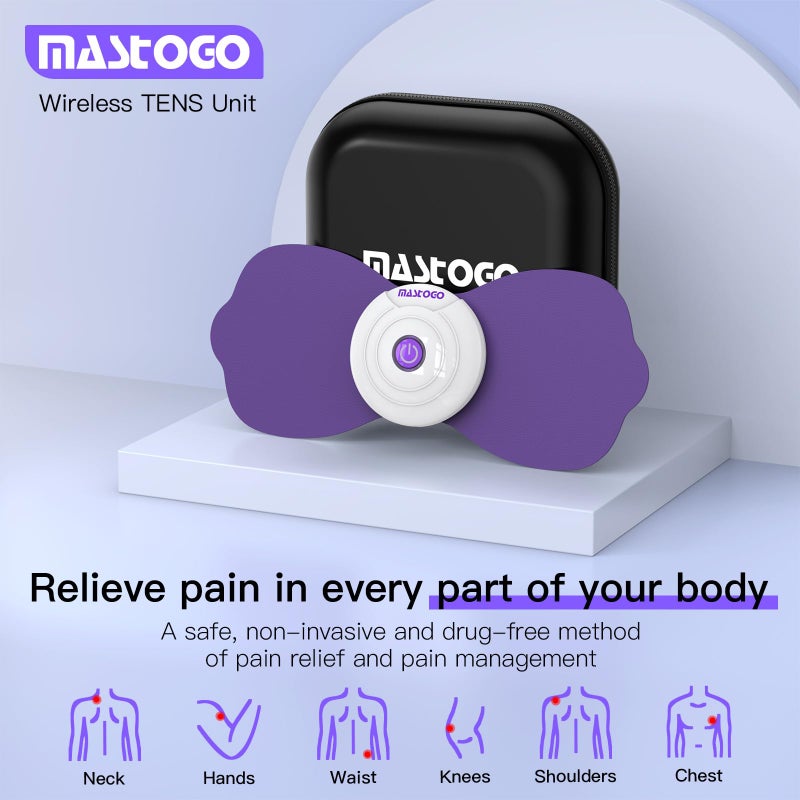 MASTOGO Wireless TENS & EMS Unit Back Pain Relief Massager - APP Controlled Bluetooth EMS Muscle Stimulator Machine for Back Shoulder Leg Neck Pain Relief - Image 3