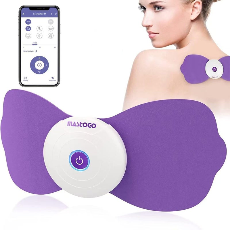 MASTOGO Wireless TENS & EMS Unit Back Pain Relief Massager - APP Controlled Bluetooth EMS Muscle Stimulator Machine for Back Shoulder Leg Neck Pain Relief - Image 1