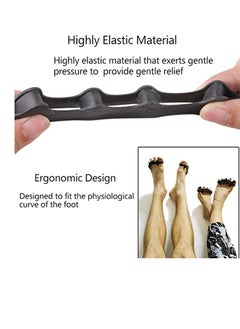 SYOSI Toe Separators Spacers, Use for Health Beauty Pedicures, Plantar Fasciitis, Hammer Toes, Claw Toes Other Foot Conditions, Pedicures for Men and Women 2Pcs Black  - Image 3