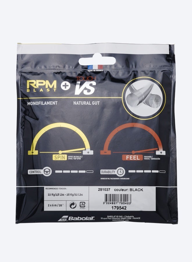 Babolat Hybrid Rpmb 125 + Vs 130 Tennis String - Black - 12M - Image 3