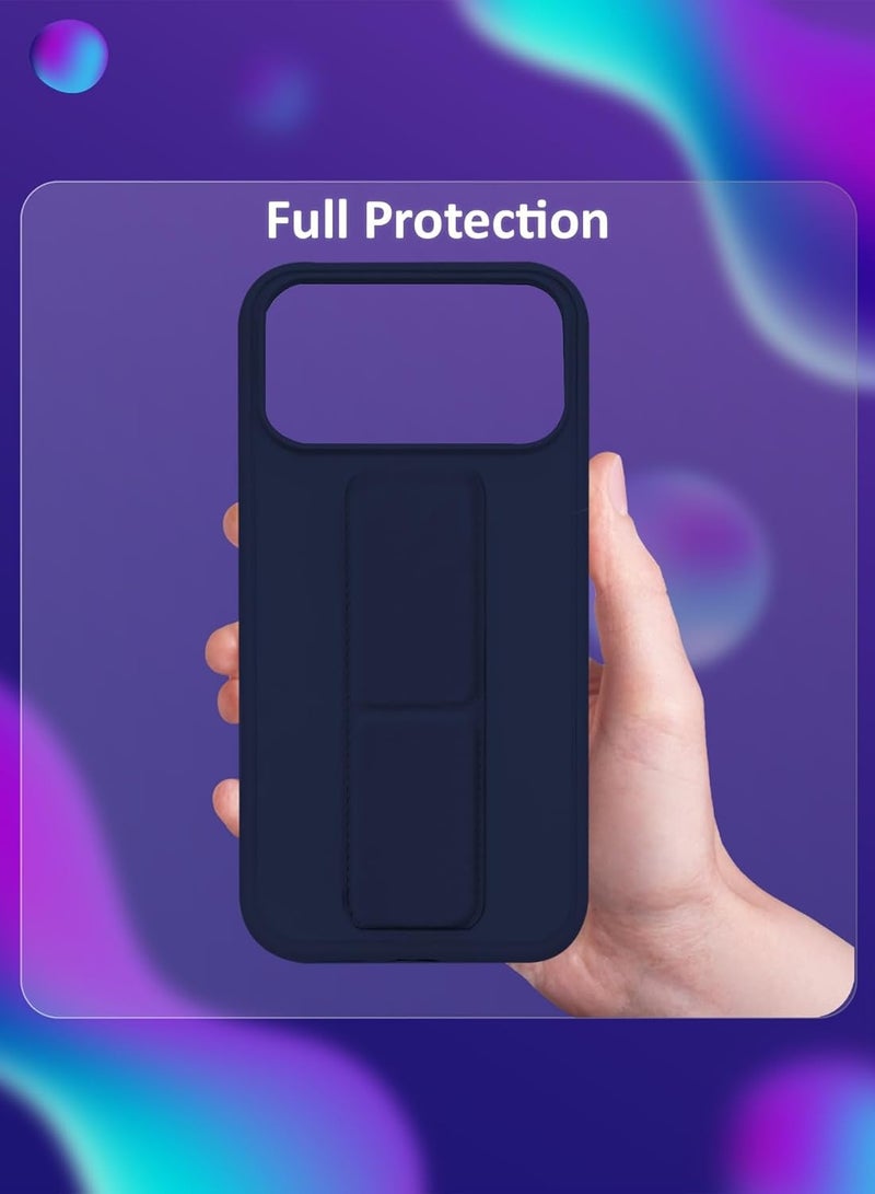 حومة جراب iPhone 17 Pro Max مع حامل للإصبع وغطاء هاتف متعدد الوظائف ومضاد للصدمات وغطاء حامل هاتف اثنين في واحد لهاتف iPhone 17 Pro Max مقاس 6.9 بوصة - Image 5