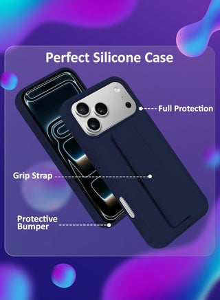 جراب iPhone 17 Pro Max مع حامل للإصبع وغطاء هاتف متعدد الوظائف ومضاد للصدمات وغطاء حامل هاتف اثنين في واحد لهاتف iPhone 17 Pro Max مقاس 6.9 بوصة - view 4