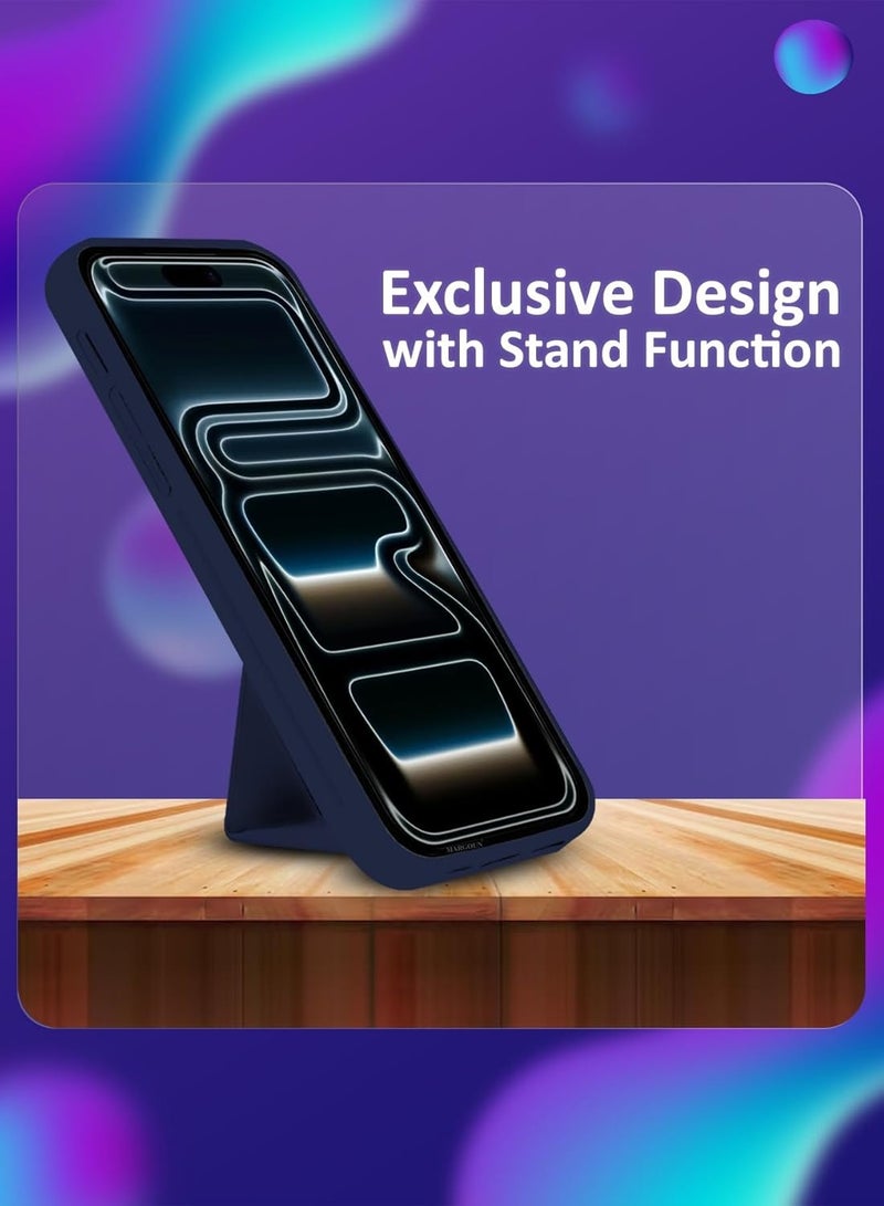 حومة جراب iPhone 17 Pro Max مع حامل للإصبع وغطاء هاتف متعدد الوظائف ومضاد للصدمات وغطاء حامل هاتف اثنين في واحد لهاتف iPhone 17 Pro Max مقاس 6.9 بوصة - Image 3