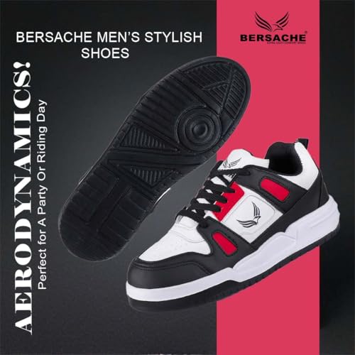 BERSACHE Red Sports,Gym, Trending Stylish Running Shoes for Men, 7 UK - Image 4