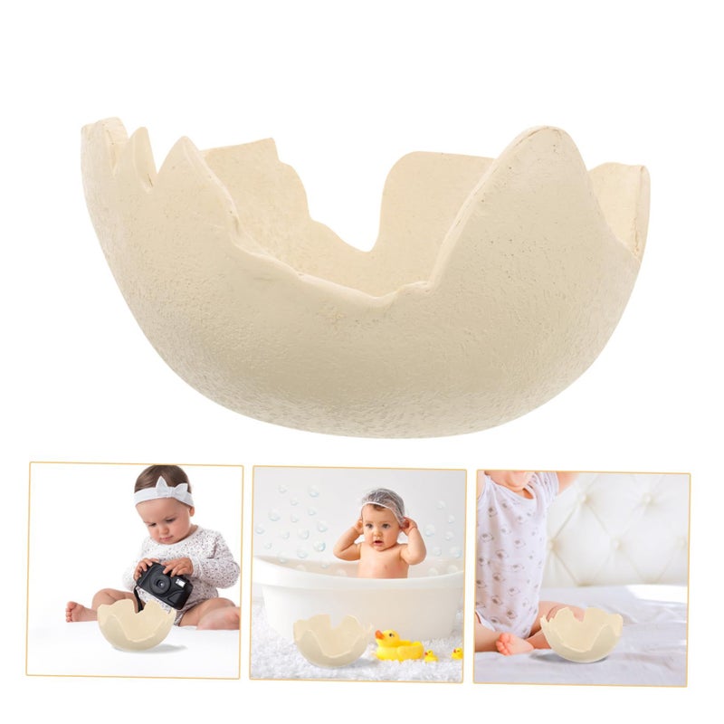 Newborn Photo Basket Eggshell Cradle Textured 15cm Decor Prop - Image 5