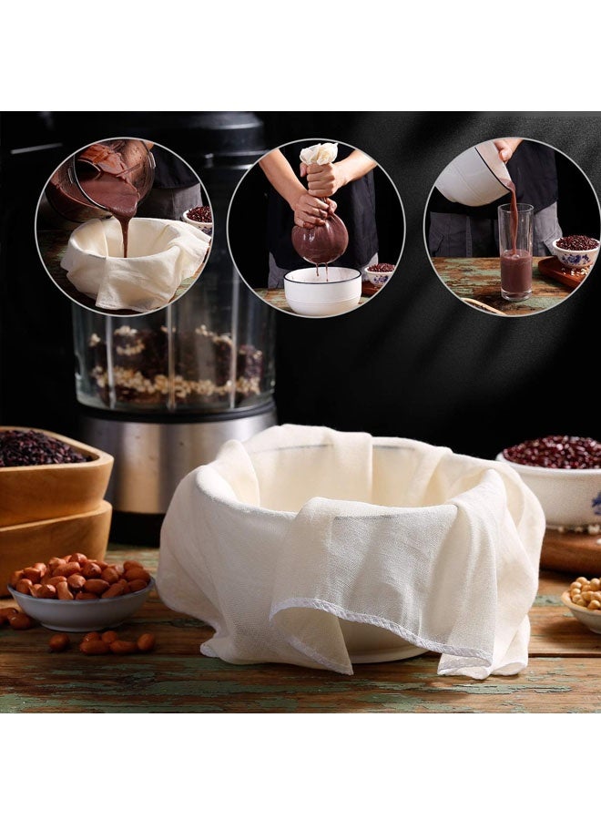 100CM Muslin Cloths Reusable for Straining, Unbleached Pure Cotton Cheesecloth, Soft Square Cheese Clothes Weave Fabric Filter for Cooking, Baking - Image 4