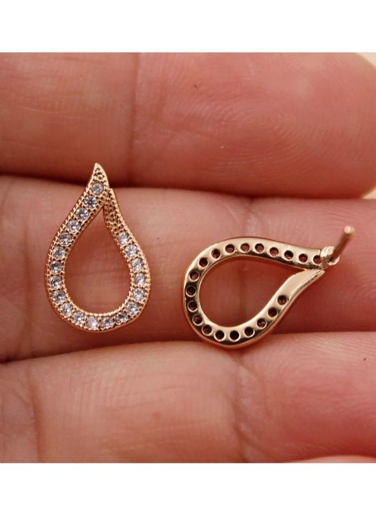 sixtyfour - Elegant Small Gold Plated Earrings For Women - Image 1