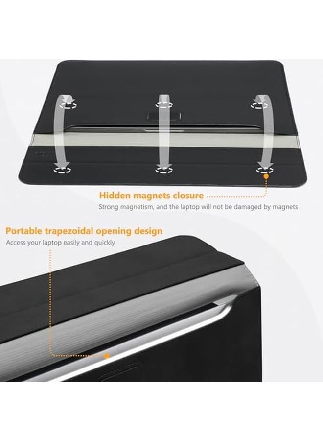 erorex 13 Inch Laptop Sleeve Case With Stand Feature Compatible With Macbook Air M2 A2681 13.6" Display Macbook Air 13 M1 2018 2023 Macbook Pro 13 M2 M1 2016 2023 With Accessory Bag Black - Image 4