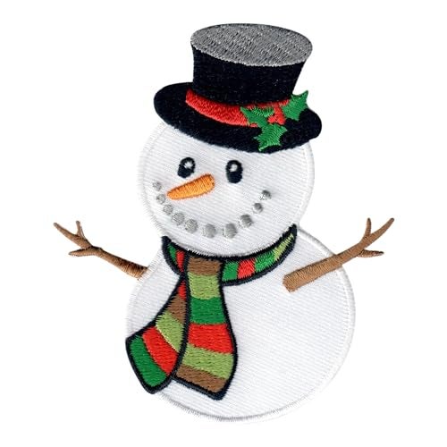 PatchMommy Snowman Patch Christmas, Iron On/Sew On - Appliques for Kids Children - Image 1