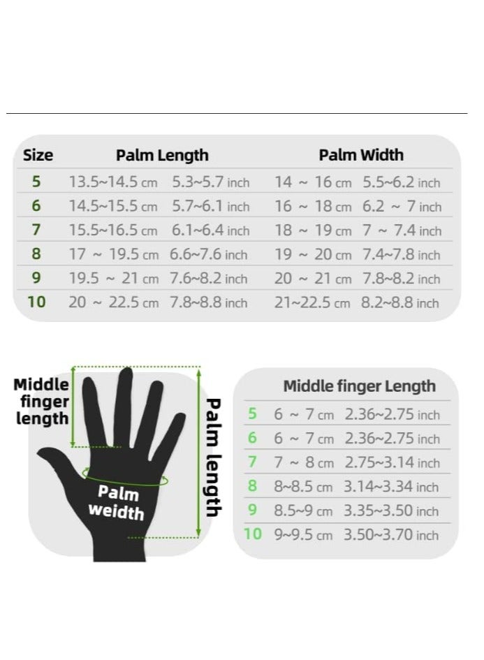 Excefore Children Football Gloves, Kids Youth Football Soccer Goalkeeper Goalie Training Gloves Gear with Strong Grips Palms, Soccer Goalie Goalkeeper Gloves for Kids Boys Children (6# Green) - Image 5
