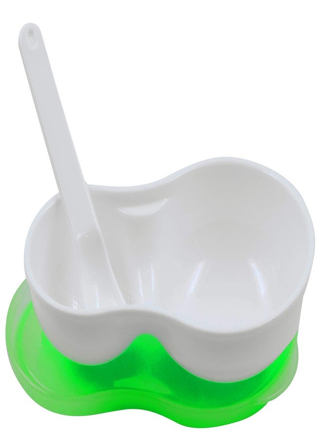 BCARE Bpa-Free Food Dish Feeding Bowl with Spoon Set for Newborn Baby Grinding Box Toddler Infants Kids 6-12 Months Pack of 1 (Green) - Image 4