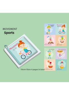 Generic Infant Newborn Early Education Toys Can't Bite And Wash 0-1 Year Old Cognitive Enlightenment Baby Cloth Book-Color:Sports Cognitive Cloth Book-Specifications:Chinese And English Versions-bbb With Sound Paper -4 Pages And 8 Pages  - Image 1