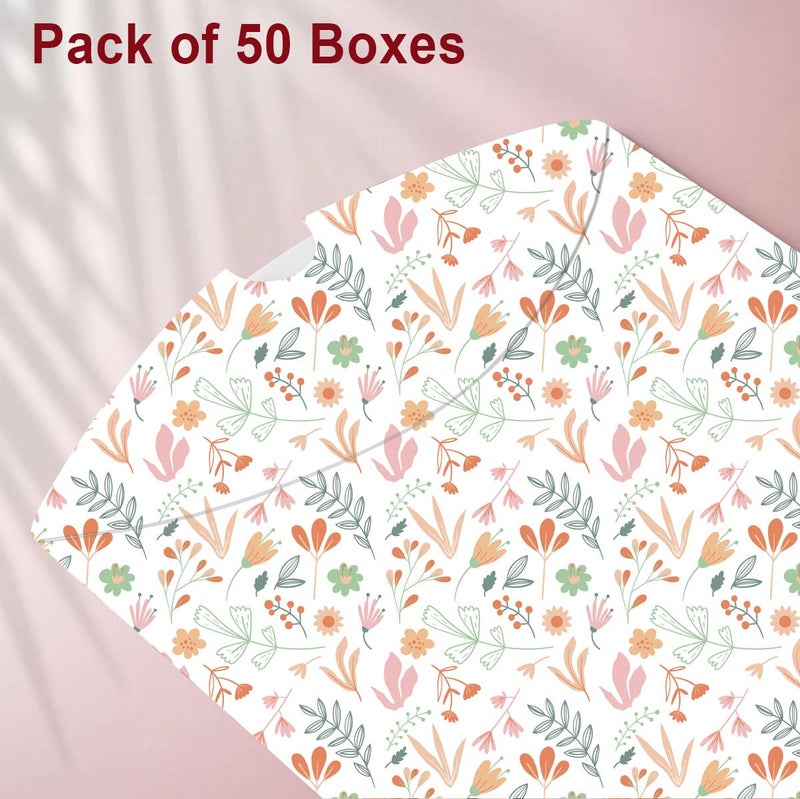 mudrit Pillow Paper Boxes - Set of 50 with Jute Twine | Decorative Folding Paper Gift Boxes for Gifting Chocolates, Dryfruits, and Candies | Size 5.5" x 3.5" (Pink) - Image 3