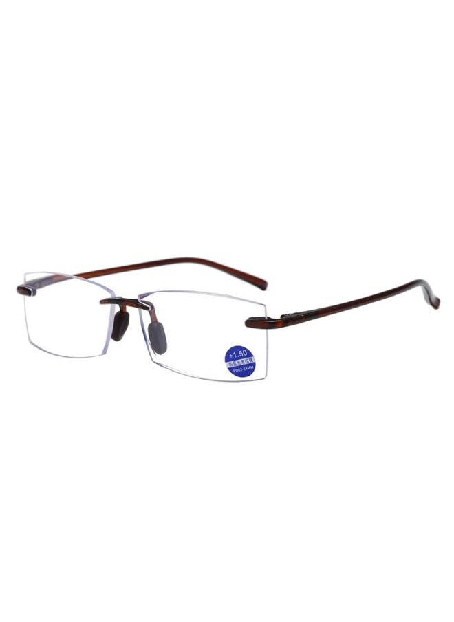 Generic - New Business Fashion Frameless Trim Reading Glasses Men's Anti Blue Light Reading Glasses Super Light Tr Reading Glasses - Image 1
