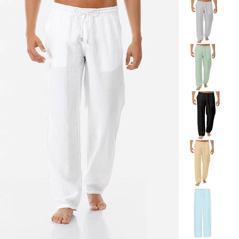 Men's Casual Cotton Linen Pants - Image 1