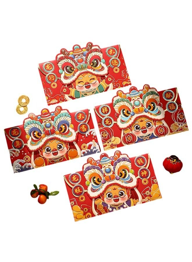 ZVEV 4-Piece Chinese New Year Paper Red Envelopes - Image 1