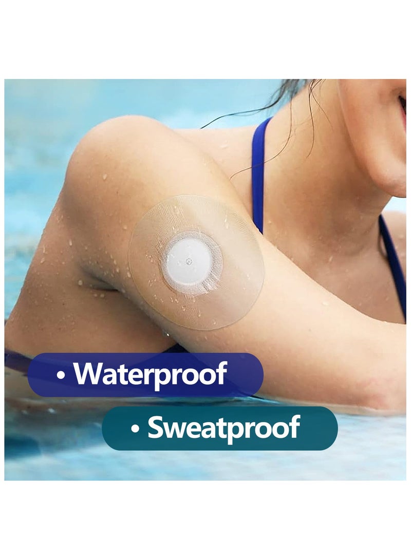 SKT Shiketro 40-pack of Libre 2 FreeStyle Glucose Monitoring System Waterproof Shower Patches, Transparent Adhesive Patches, 7.5CM Waterproof Protective Film for Sensors, Pre-cut Transparent Protective Sticker, Non-porous Transparent CGM Patch Tape - Image 4