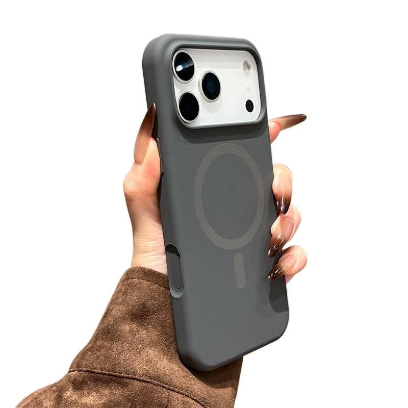 غطاء MagSafe بسيليكون لـ iPhone 17 / 17 Air / 17 Pro / 17 Pro Max مع حماية من السقوط ومغناطيس قوي مع مقاوم للصدمات مع مقاوم للخدش باللون رمادي مغناطيسي من السيليكون - ModaStar - Image 1