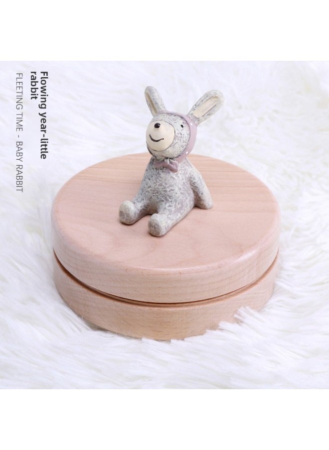 Generic Children's Denture Memorial Box Creative Collection Frame Beech Wood Teeth Changing Storage Box For Boys And Girls-Color:Looking Up At The Stars-bunny  - Image 1