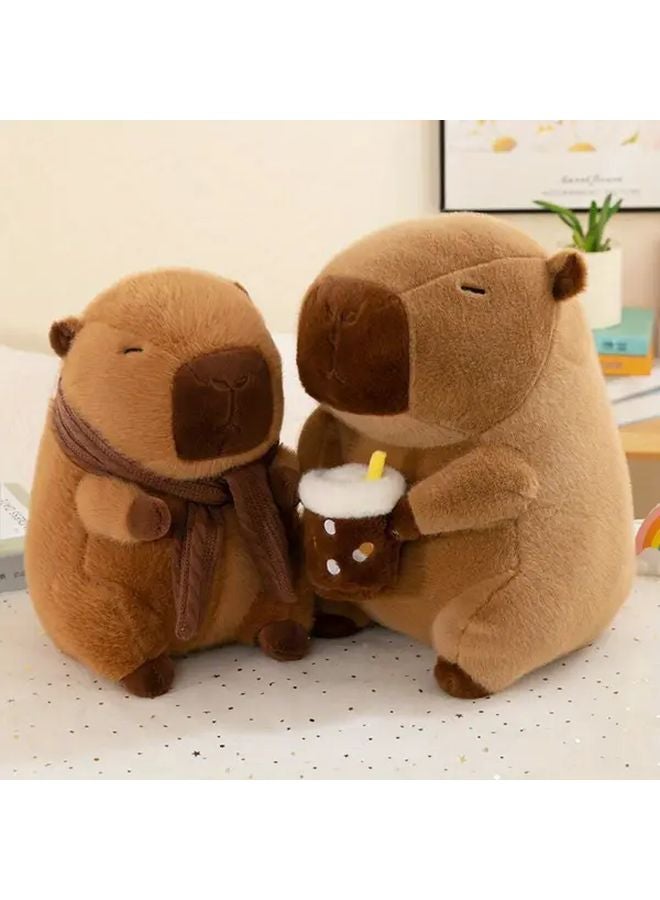 Scarf Capri Capybara Plush Doll Soft Cuddly Stuffed Animal Christmas Valentine Gift - Image 2
