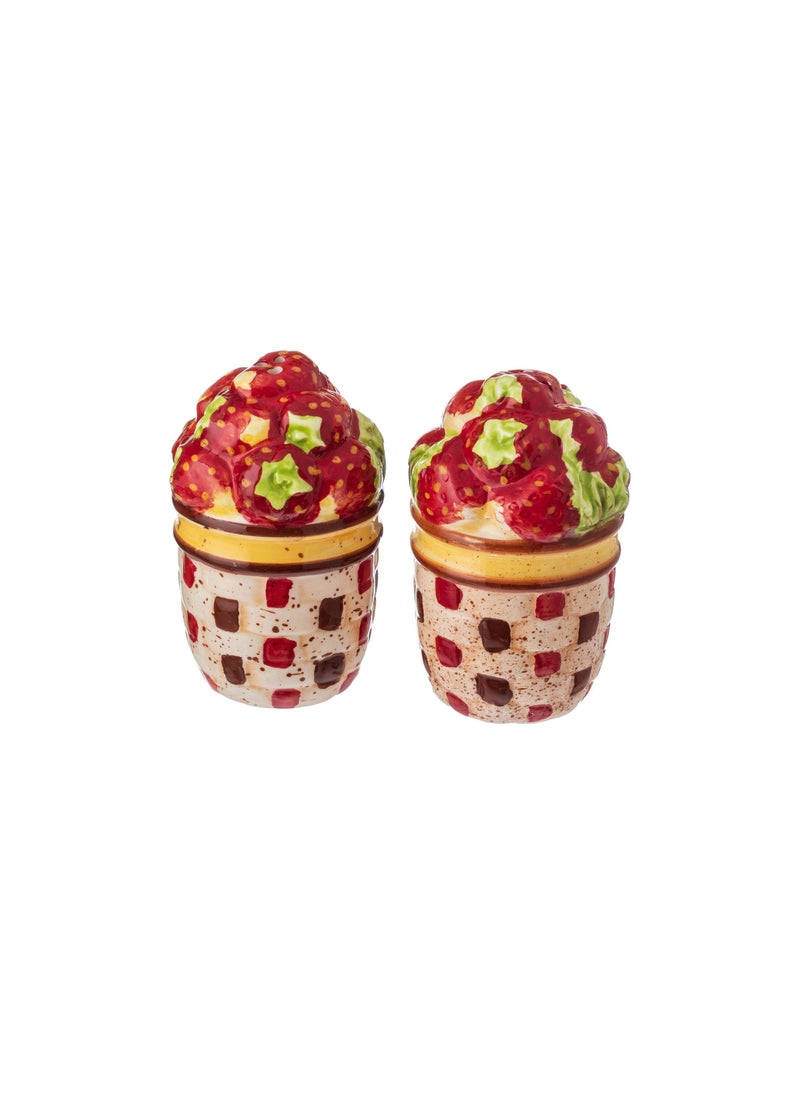 Dania Ceramic salt and pepper box set strawberry decor 