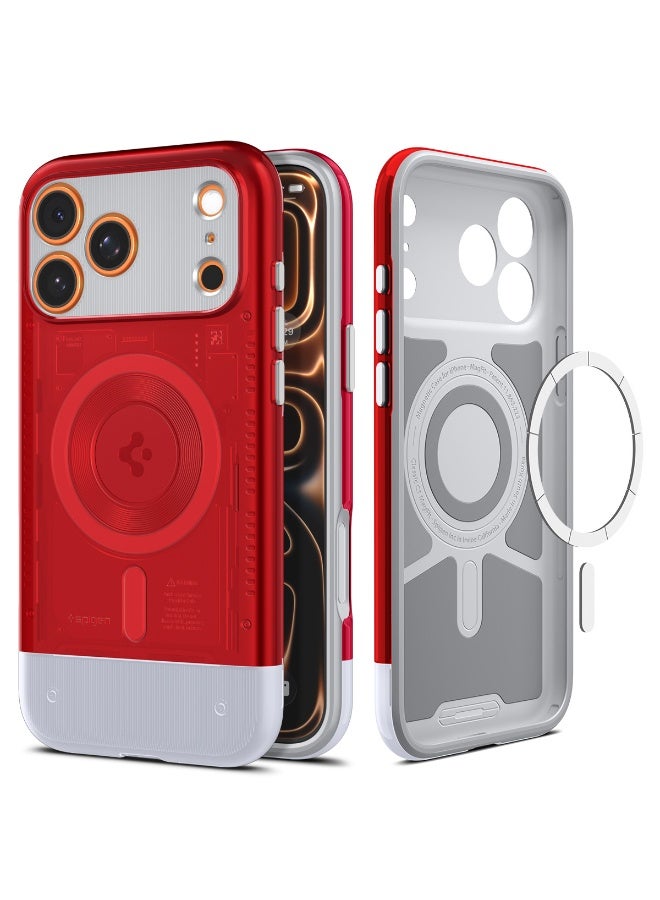 Spigen Classic C1 MagFit for iPhone 17 PRO Case Cover with MagSafe & Extreme Protection Tech - Ruby - Image 1