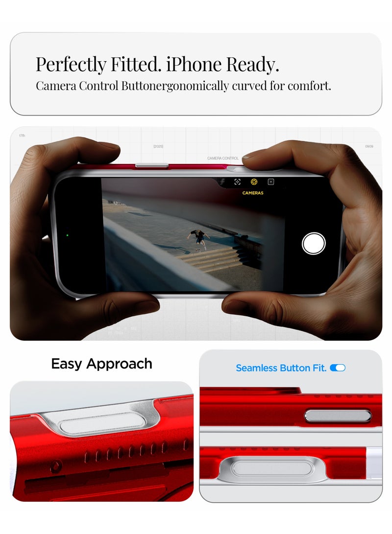 Spigen Classic C1 MagFit for iPhone 17 PRO Case Cover with MagSafe & Extreme Protection Tech - Ruby - Image 4