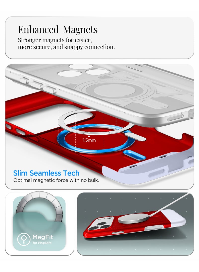Spigen Classic C1 MagFit for iPhone 17 PRO Case Cover with MagSafe & Extreme Protection Tech - Ruby - Image 5