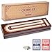AMEROUS Wooden Cribbage Board Game Set with Magnetic Lock  Metal Pegs  2 Playing Cards  Continuous 3 Track Board  Larger Storage Area Travel Portable Cribbage Game Sets for Family - Image 4
