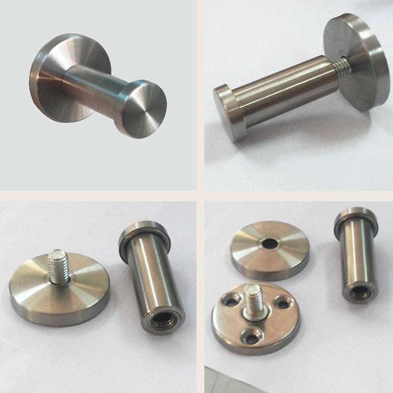 HofferRuffer Round Wall Mirror Decorative Mirror, Hanging Mirror with Hanging Strap Silver Hardware Hooker/Hanger (Brown, 20'') - Image 5