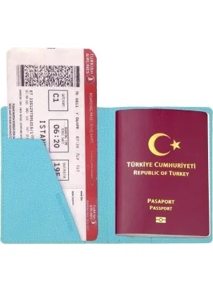 سميرنا Mira Passport Cover Passport Holder Blue