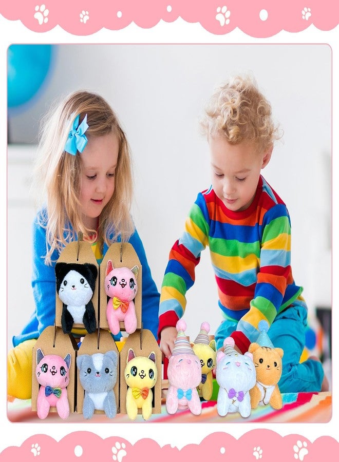 Jiytivity 60 Pcs Adopt A Cat Party Favors Include 20 Mini Stuffed Kittens 20 Foldable Kraft Boxes 20 Birthday Hats Cat Party Favors Mini Plush Stuffed Animals for Adopt A Kitty Cat Party Supplies Gifts - Image 4