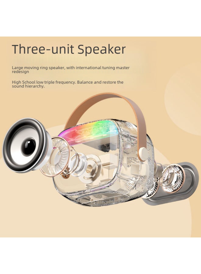 Neutral K30 Wireless Bluetooth Speaker Colorful Headlamp Dual Microphone Karaoke Audio Microphone All-in-one Outdoor Portable - Image 2