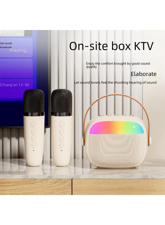 Neutral K30 Wireless Bluetooth Speaker Colorful Headlamp Dual Microphone Karaoke Audio Microphone All-in-one Outdoor Portable - Image 3