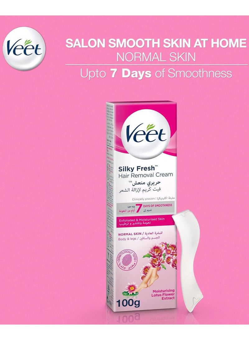 Veet Hair Remover Cream SILKY Fresh for Normal Skin 100g - Image 3