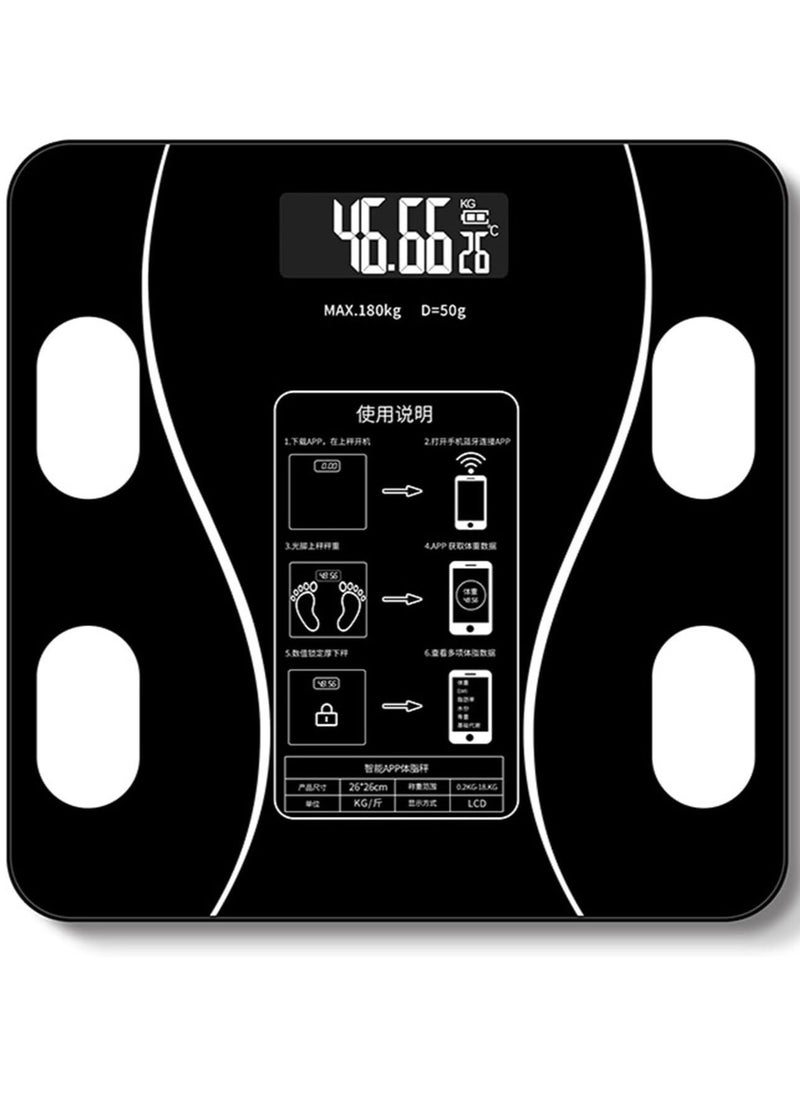 JAJEEK Intelligent Body Fat BMI Scales – Digital Weight Scales with Body Composition Analyzer, Household Smart Scale with Smartphone App, Measures Body Fat, BMI, Muscle Mass & More, Accurate Health Monitoring for All Ages  - Image 1