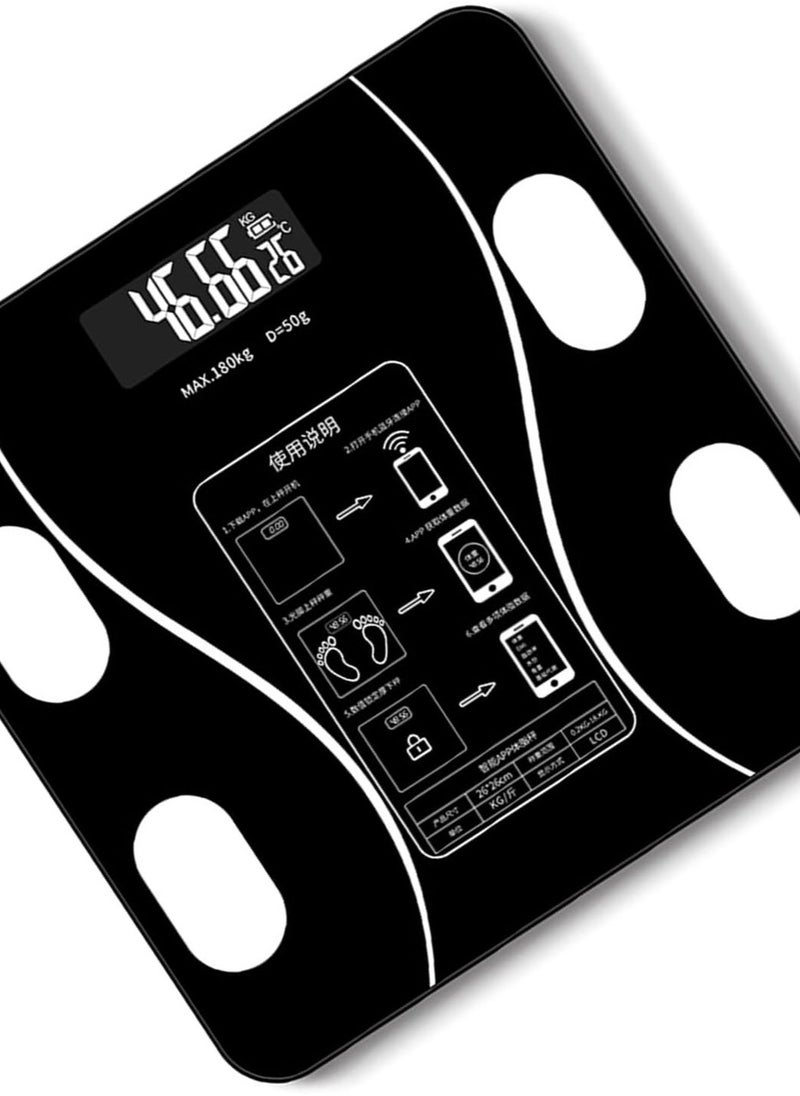JAJEEK Intelligent Body Fat BMI Scales – Digital Weight Scales with Body Composition Analyzer, Household Smart Scale with Smartphone App, Measures Body Fat, BMI, Muscle Mass & More, Accurate Health Monitoring for All Ages  - Image 3