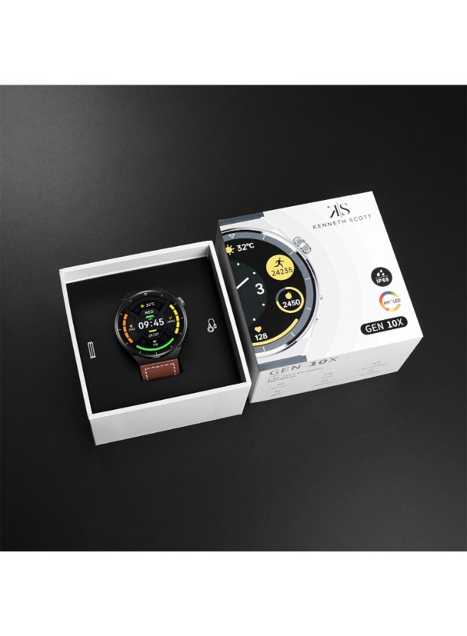 كينيث سكوت ساعة ذكية للجنسين بقرص متعدد الألوان وحزام قابل للتبديل - Image 5