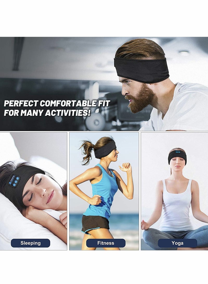 Excefore Sleep Headphones Bluetooth Sleep Eye Mask Wireless Headphones Sleeping Travel Music Eye Cover Sports Headband Headphones with Ultra-Thin HD Stereo Speakers for Insomnia Snoring Travel - Image 3